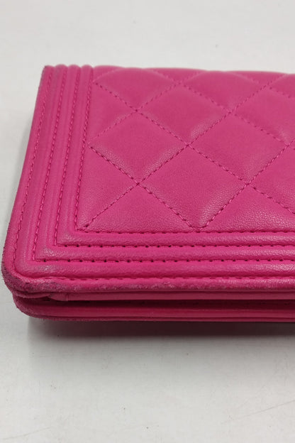 Boy Yen Interlocking CC Logo Wallet Pink