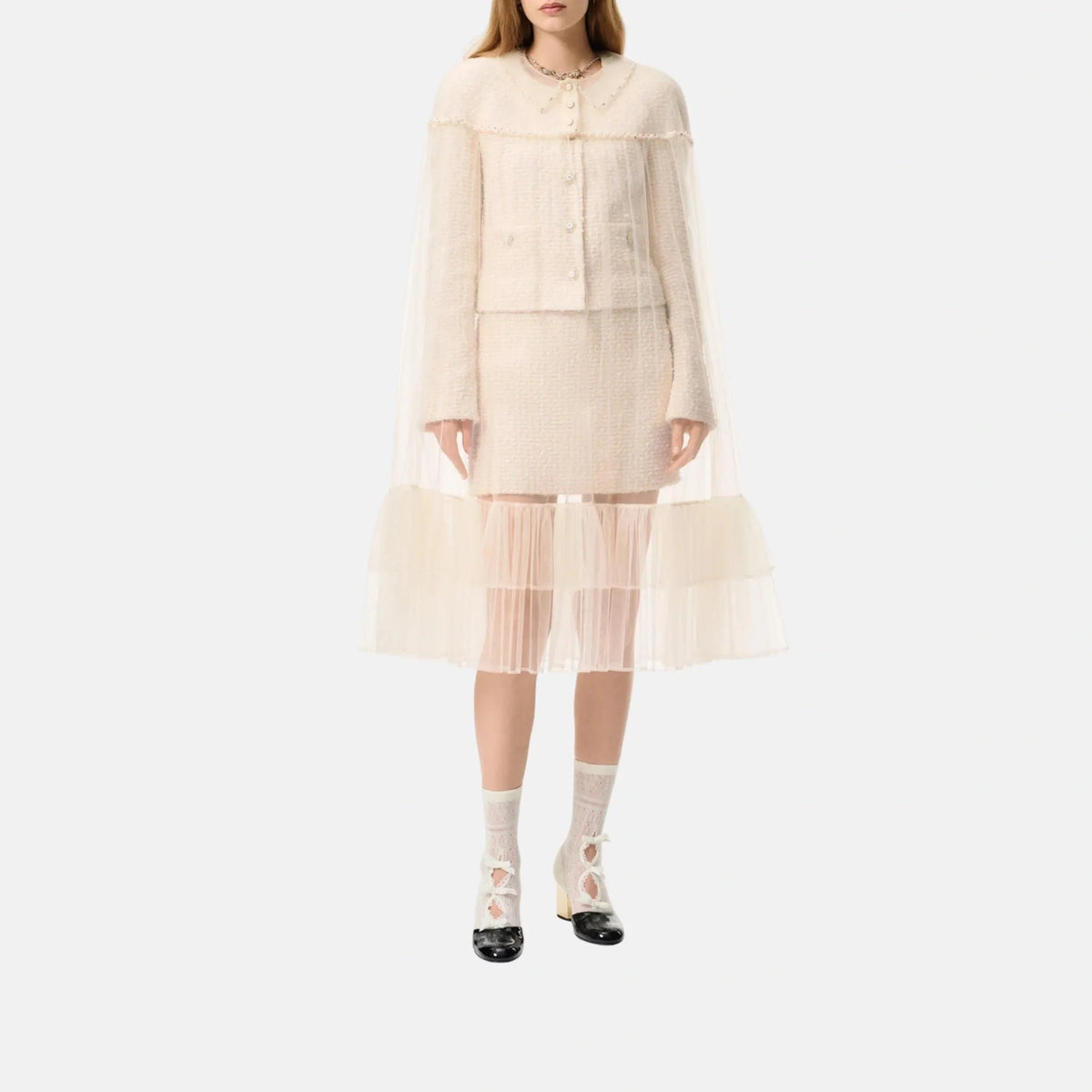 Chanel Cape Tulle Embroidered With Strass