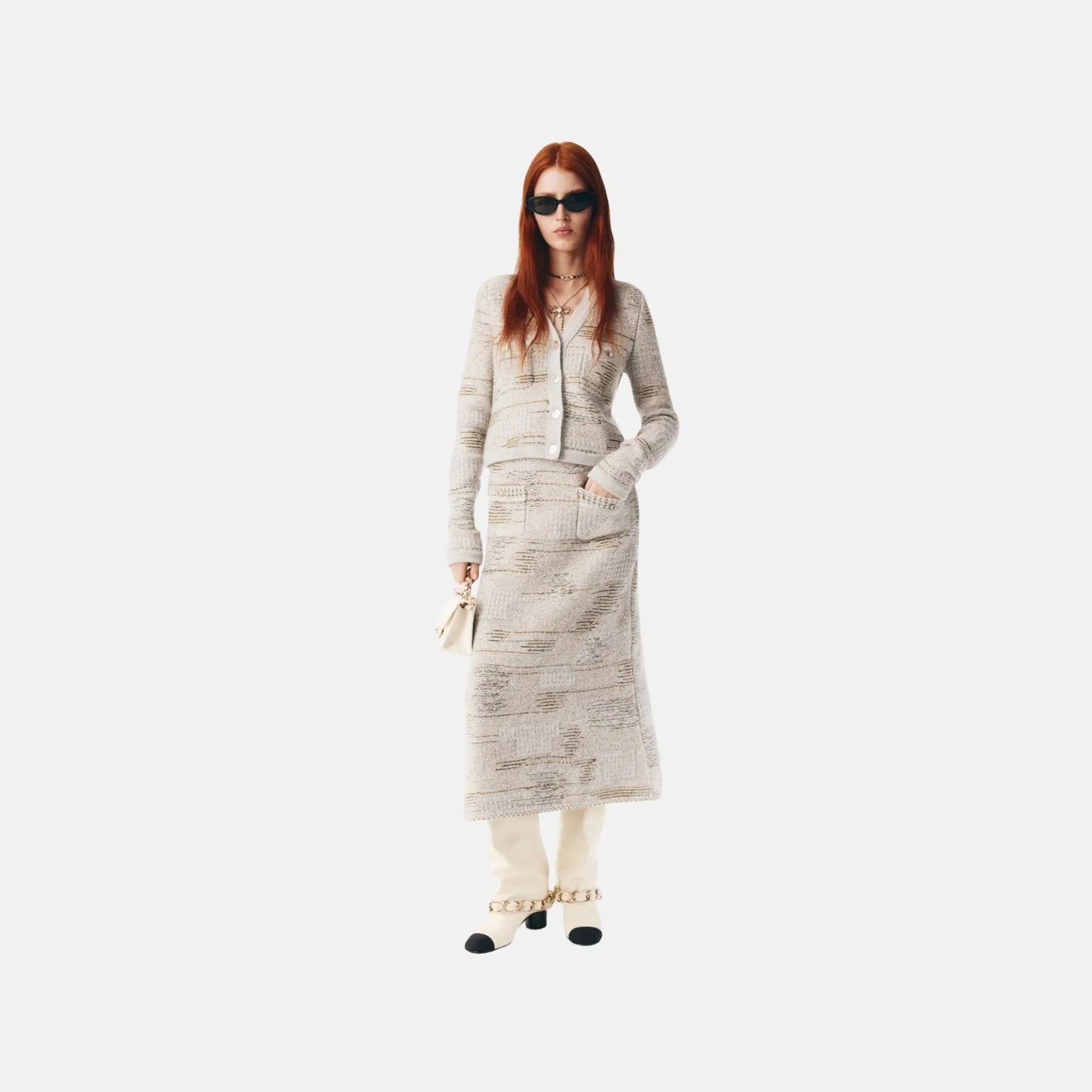 Chanel Cardigan in Wool and Cashmere, Front