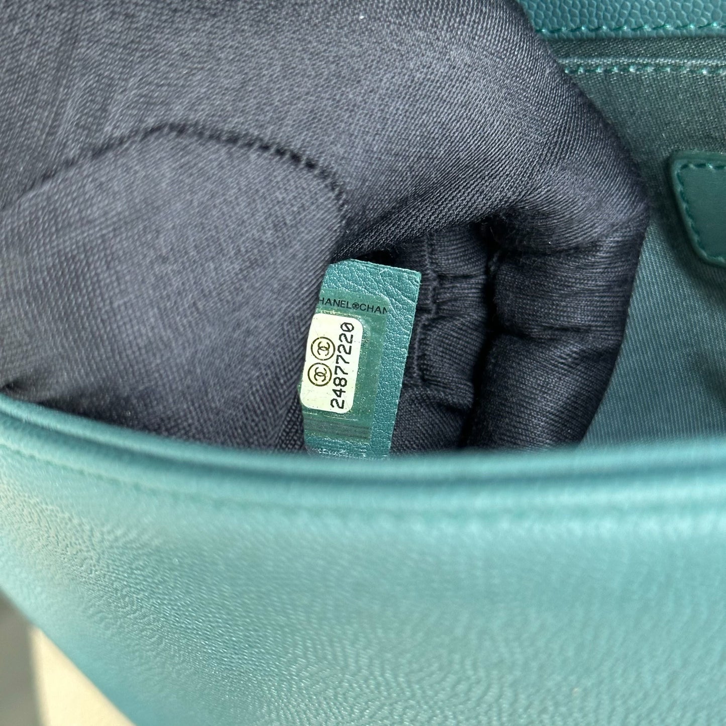 Caviar Boy Old Medium 25CM Chevron Green Blue Leboy RSHW No 24