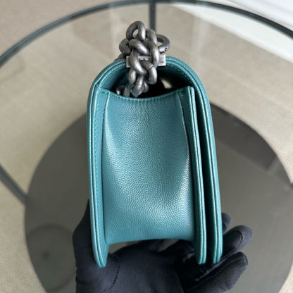 Caviar Boy Old Medium 25CM Chevron Green Blue Leboy RSHW No 24