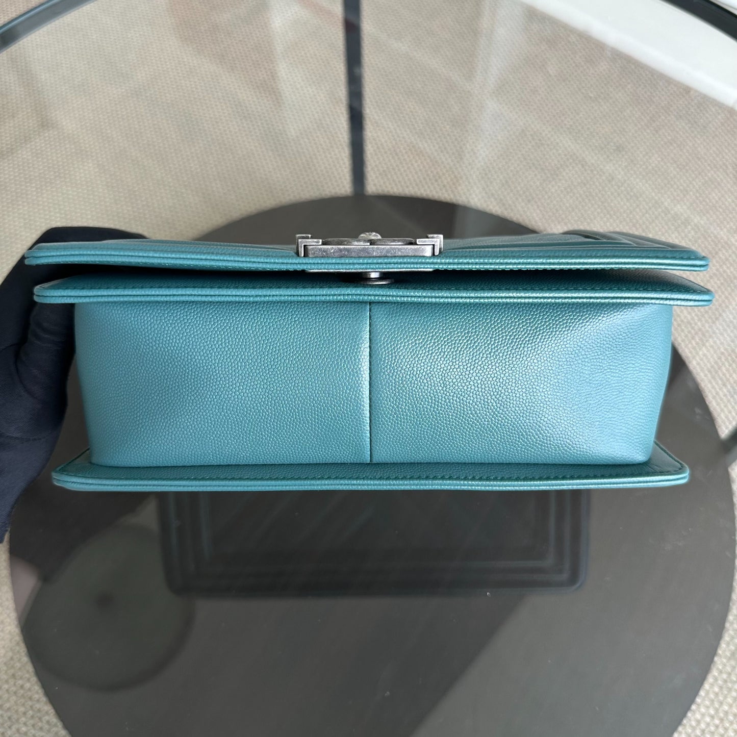 Caviar Boy Old Medium 25CM Chevron Green Blue Leboy RSHW No 24