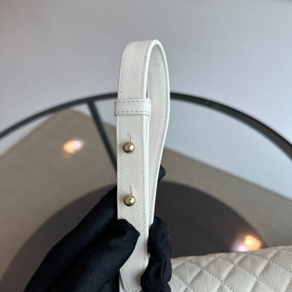 Caviar Boy Old Medium 25CM Quilted Leboy White GHW No 27