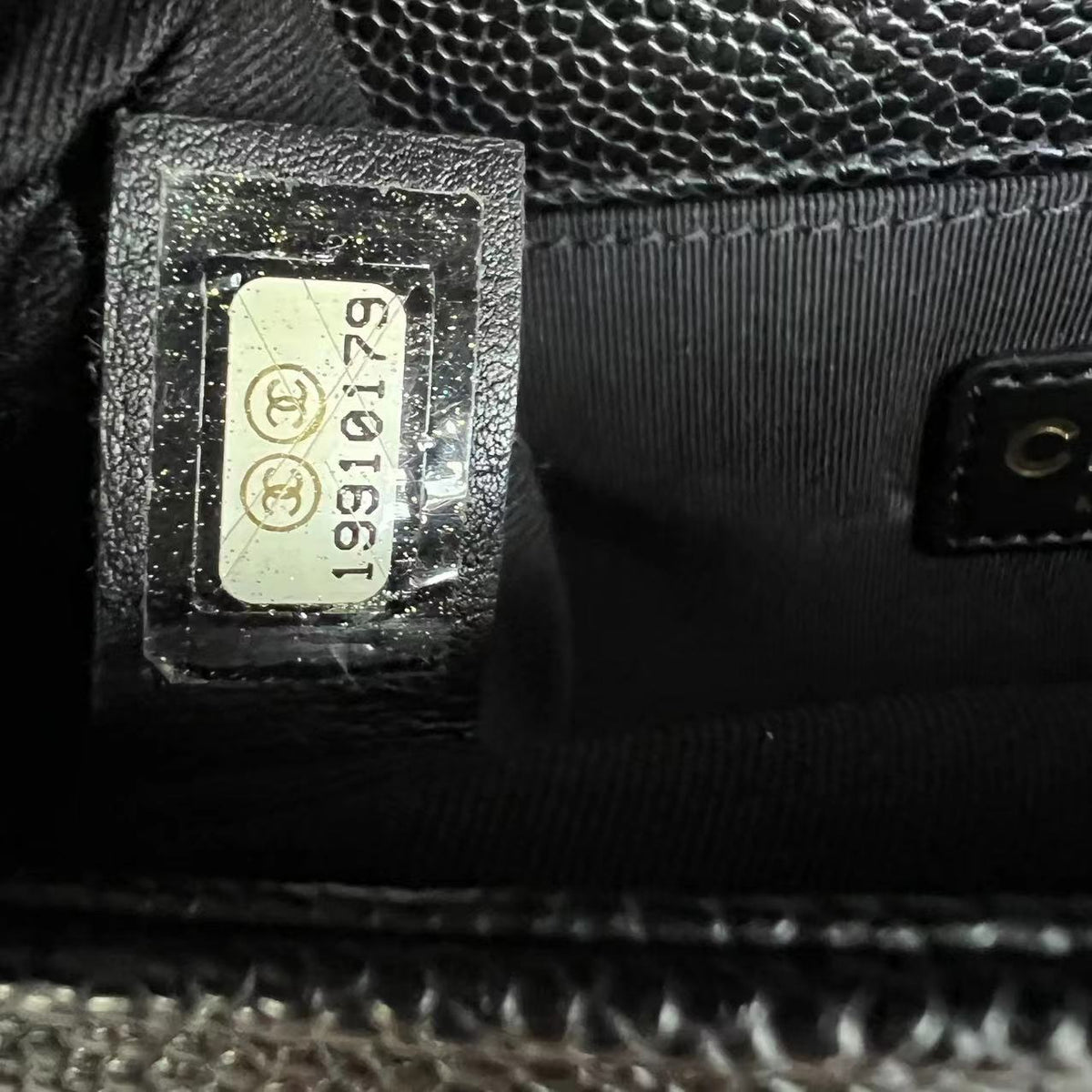 Caviar Boy Small Quilted Calfskin Black RGHW No 19