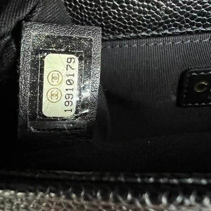 Caviar Boy Small Quilted Calfskin Black RGHW No 19