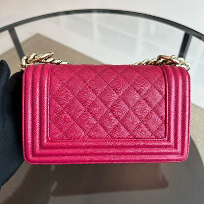 Caviar Boy Small Quilted Calfskin Leboy Hot Pink GHW No 23