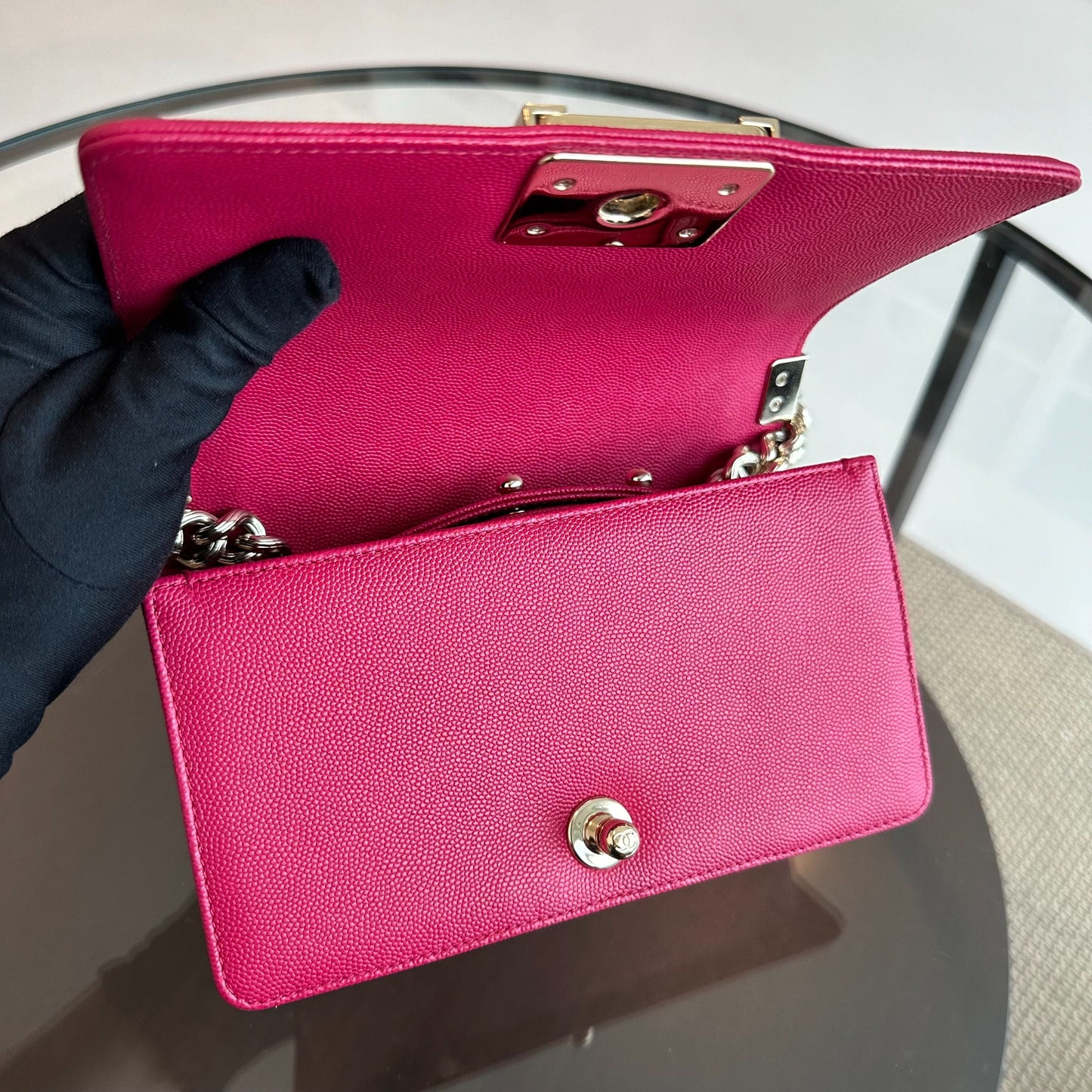 Caviar Boy Small Quilted Calfskin Leboy Hot Pink GHW No 23