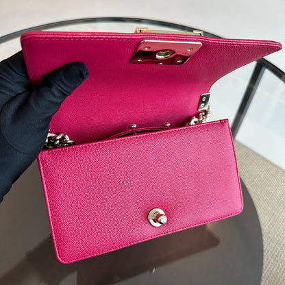 Caviar Boy Small Quilted Calfskin Leboy Hot Pink GHW No 23