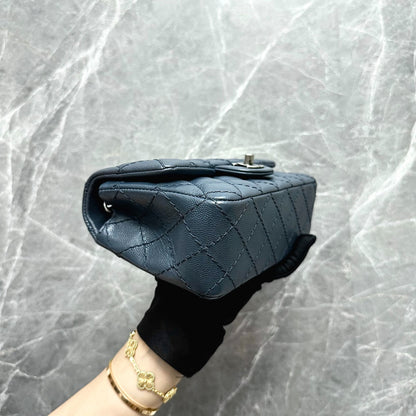 Caviar Classic Flap Mini Rectangular Dark Grey No23