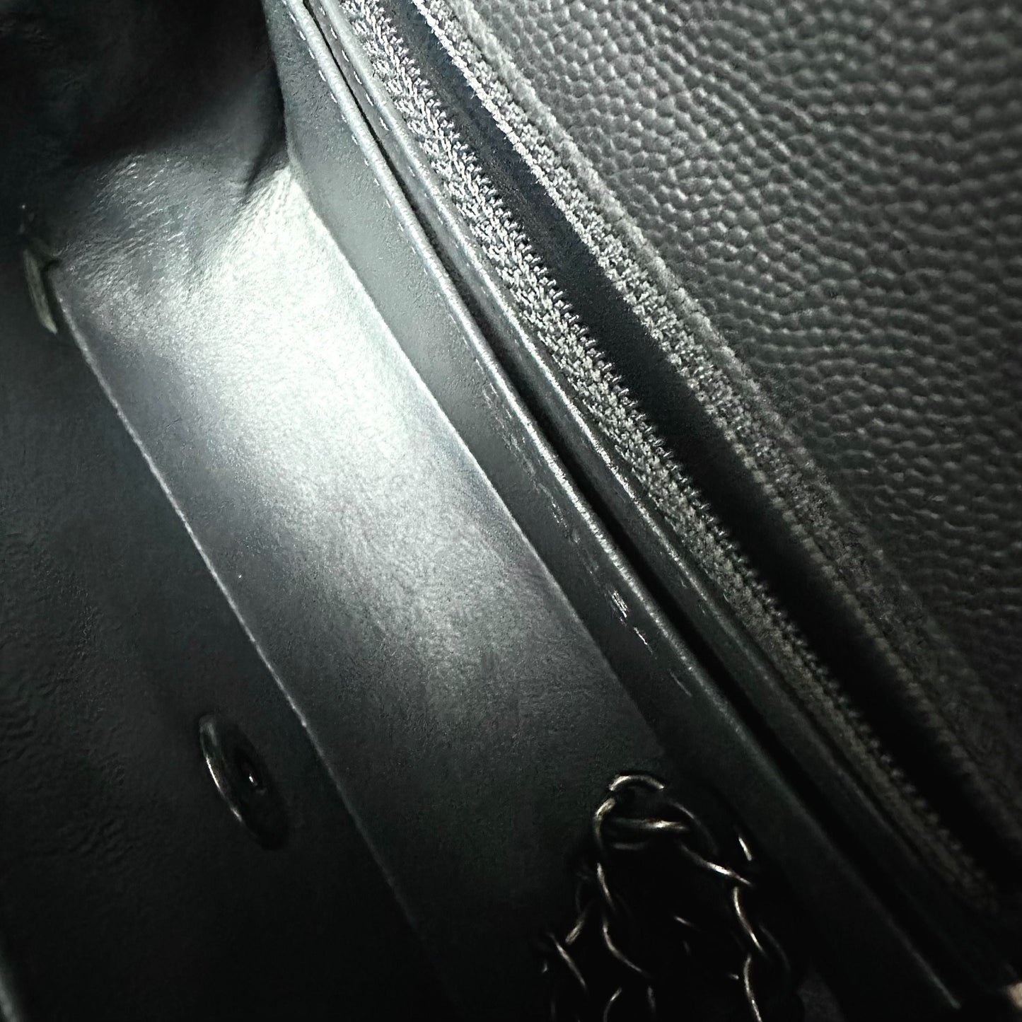 Caviar Classic Flap Mini Rectangular Dark Grey No23
