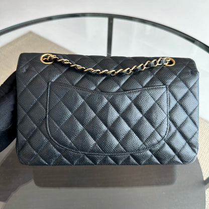 Caviar Classic Flap Quilted Calfskin Black GHW No 18