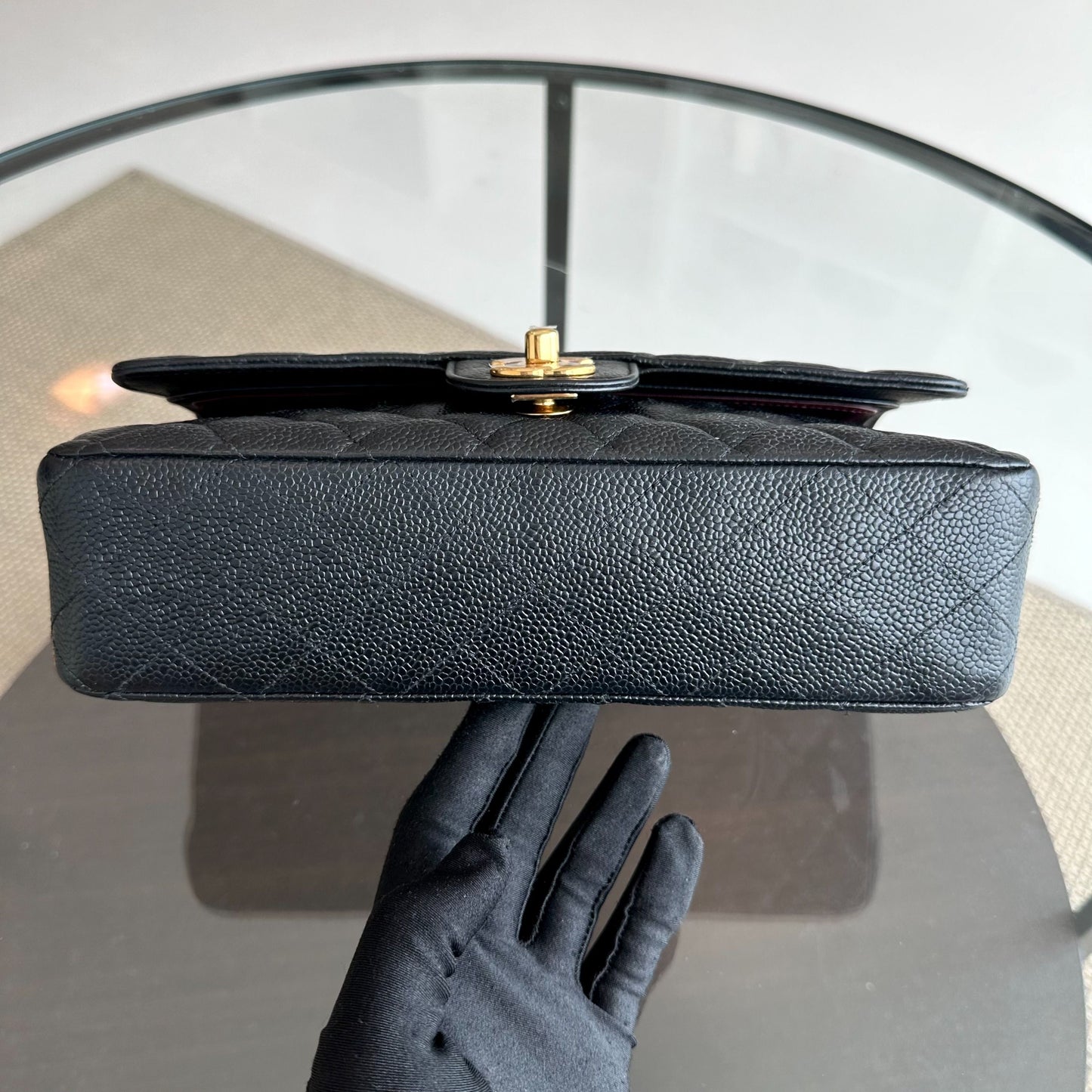 Caviar Classic Flap Quilted Calfskin Black GHW No 18