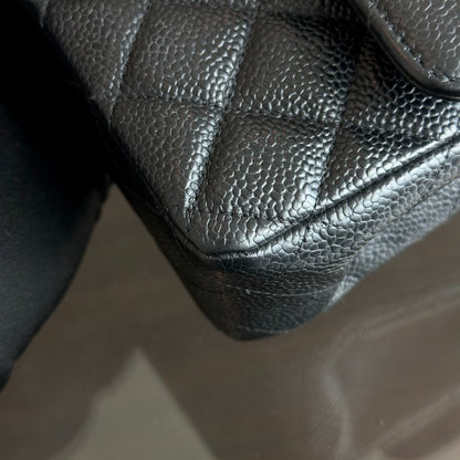 Caviar Classic Flap Quilted Calfskin Black GHW No 18