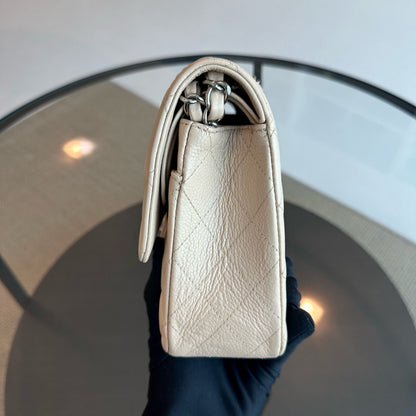 Caviar Quilted 25cm Calfskin Beige SHW No 12
