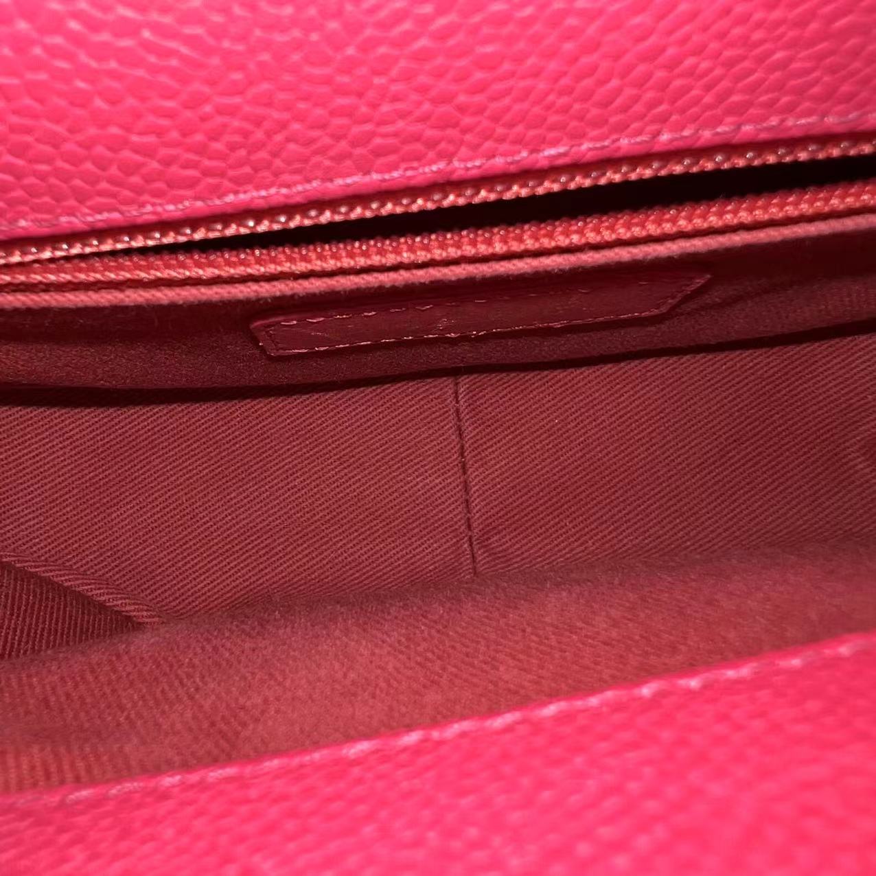 Caviar Coco Curve Cuba Small 21CM Thread Around Grained Calfskin Pink Golden Hardware Series 25