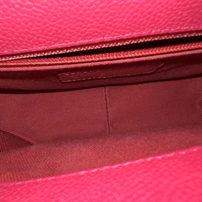 Caviar Coco Curve Cuba Small 21CM Thread Around Grained Calfskin Pink Golden Hardware Series 25