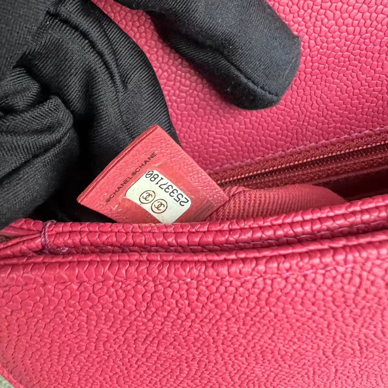 Caviar Coco Curve Cuba Small 21CM Thread Around Grained Calfskin Pink Golden Hardware Series 25