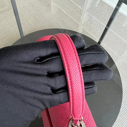 Caviar Coco Curve Cuba Small 21CM Thread Around Grained Calfskin Pink Golden Hardware Series 25