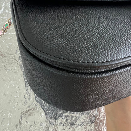 Caviar Coco Curve Cuba Thread Around Grained Calfskin Black Golden Hardware Series 23