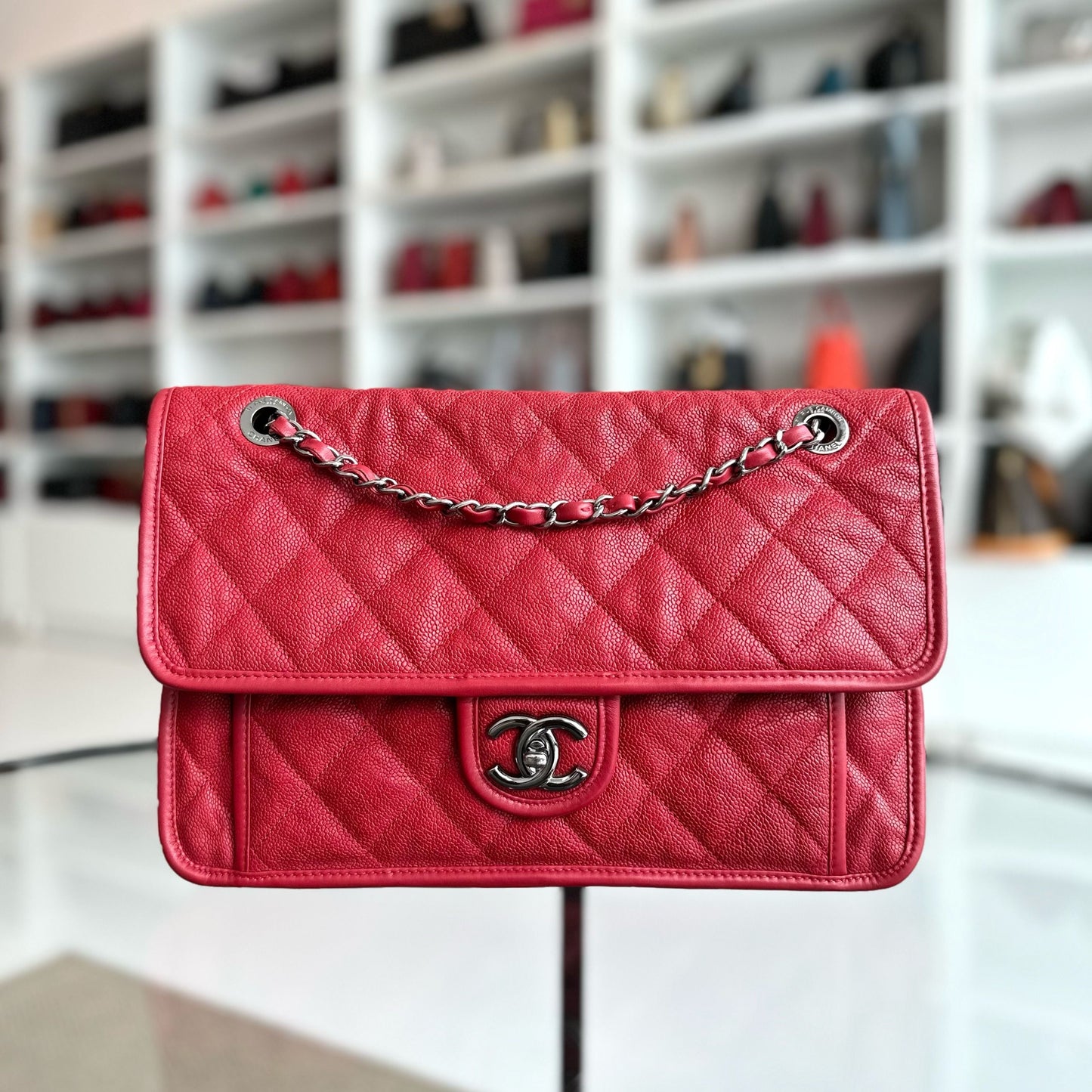 Caviar French Riviera Large Flap Bag No 20 S$2,800