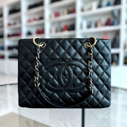 Caviar GST Grand Shopping Tote Quilted Black GHW No 12