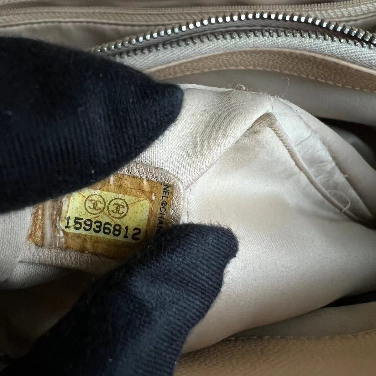 Caviar GST Grand Shopping Tote Quilted Calfskin Beige SHW No 15