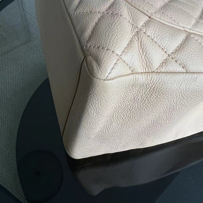 Caviar GST Grand Shopping Tote Quilted Calfskin Beige SHW No 15