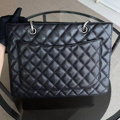 Caviar GST Grand Shopping Tote Quilted Grained Calfskin Silver Hardware Series 13