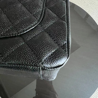 Caviar GST Grand Shopping Tote Quilted Grained Calfskin Silver Hardware Series 13