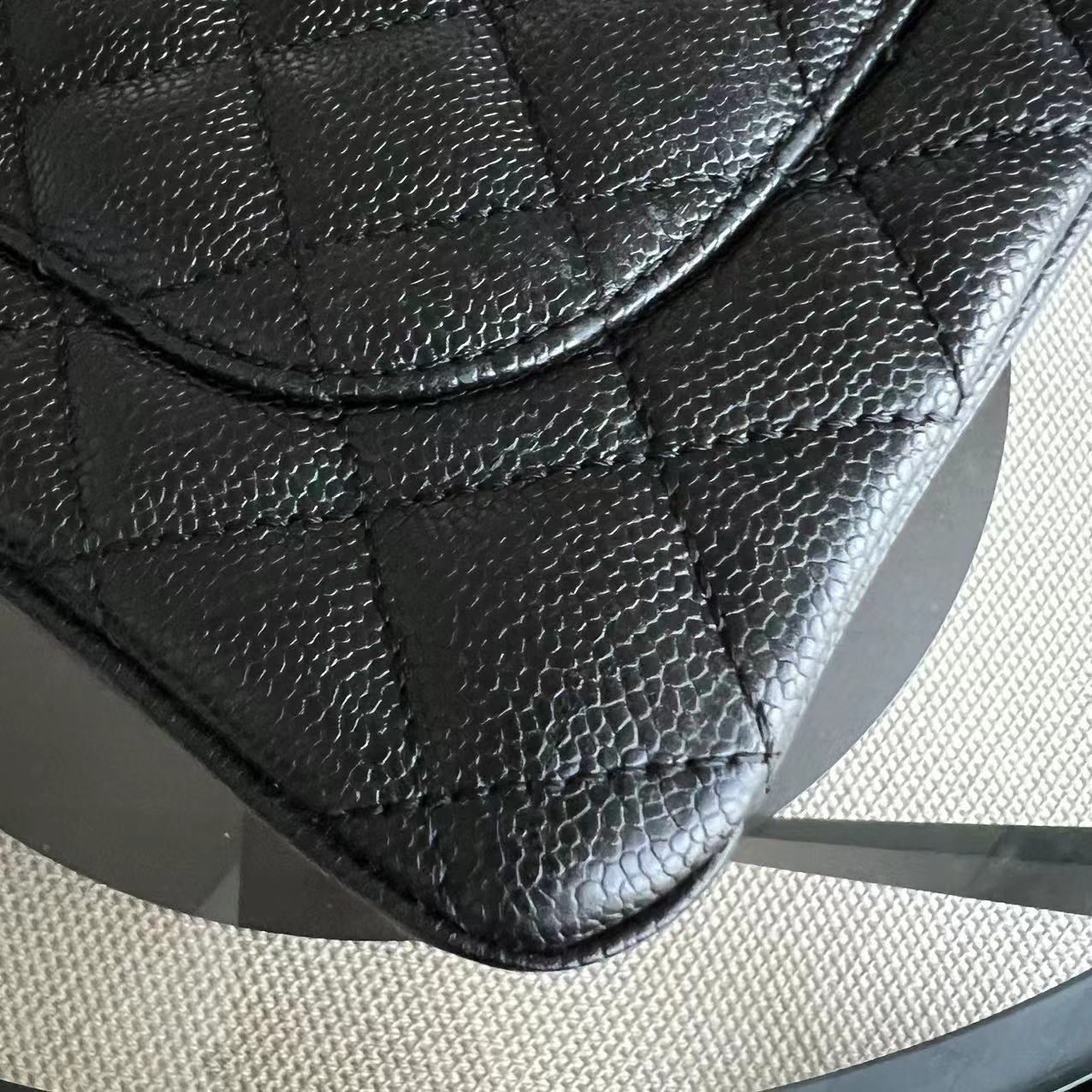Caviar GST Grand Shopping Tote Quilted Grained Calfskin Silver Hardware Series 13