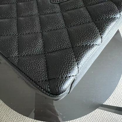 Caviar GST Grand Shopping Tote Quilted Grained Calfskin Silver Hardware Series 13