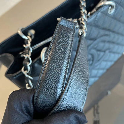 Caviar GST Grand Shopping Tote Quilted Grained Calfskin Silver Hardware Series 13