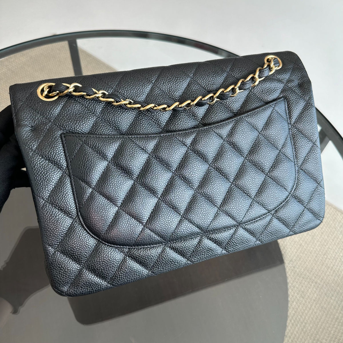 Caviar Jumbo Double Flap Classic Flap Black GHW No 16