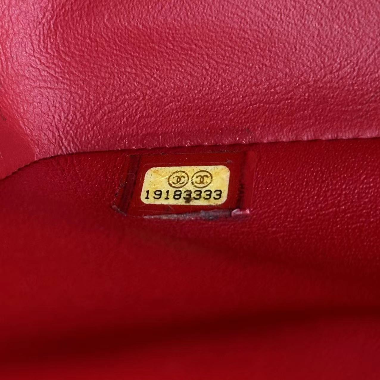 Caviar Jumbo Double Flap Classic Flap Quilted Calfskin Red SHW No 19