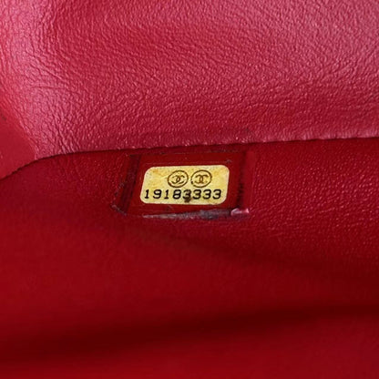 Caviar Jumbo Double Flap Classic Flap Quilted Calfskin Red SHW No 19