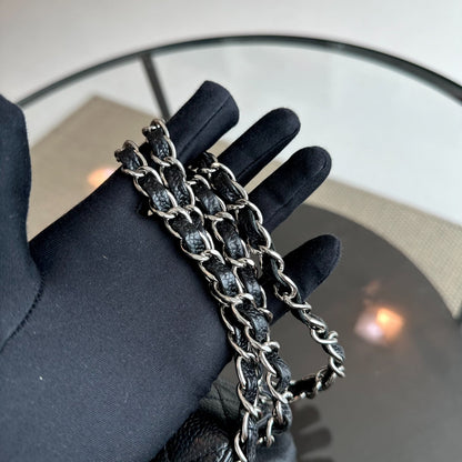Caviar 25CM Quilted Black SHW No 13