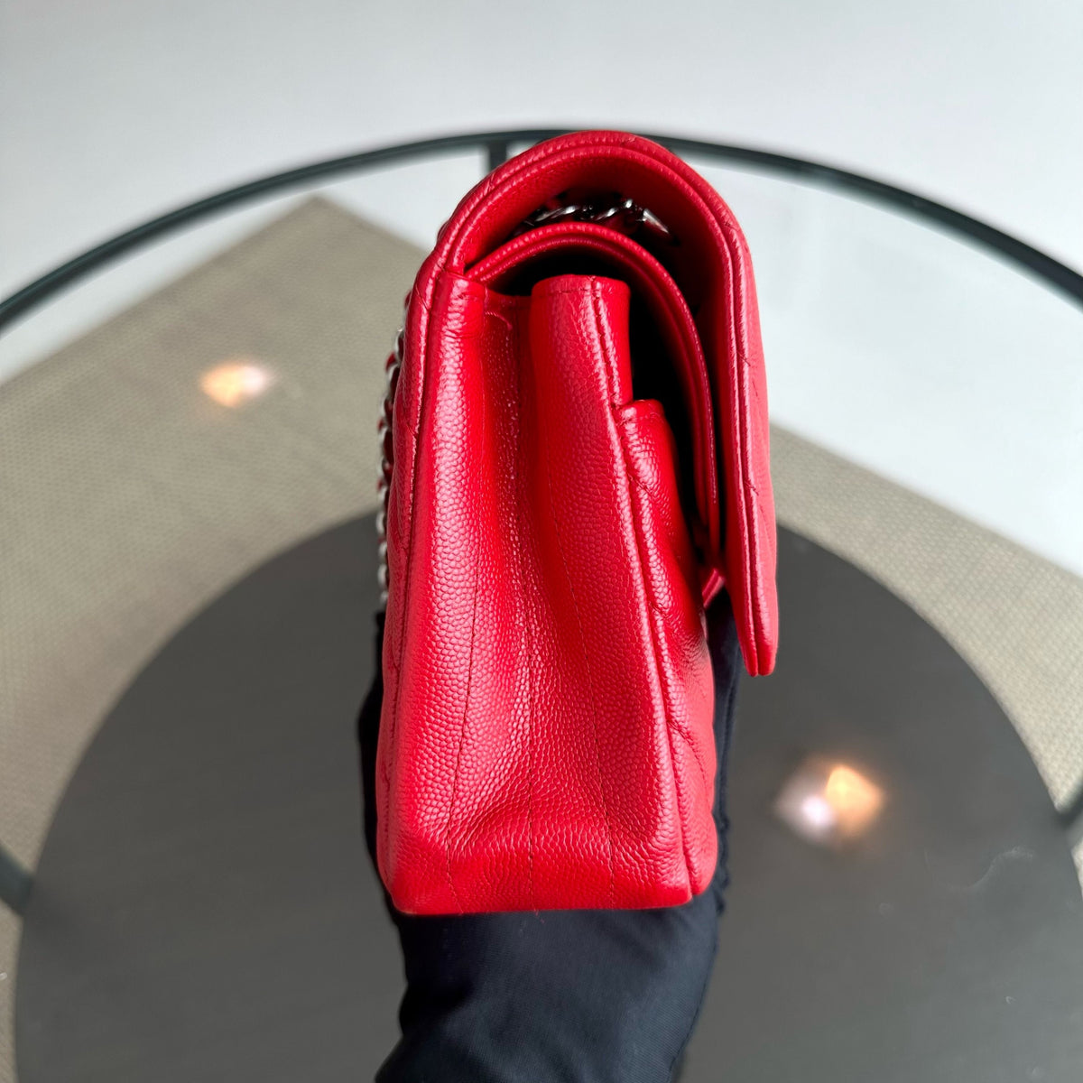 Caviar Chevron Red SHW No 24