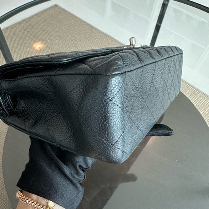 Caviar Double Flap Black SHW No 13