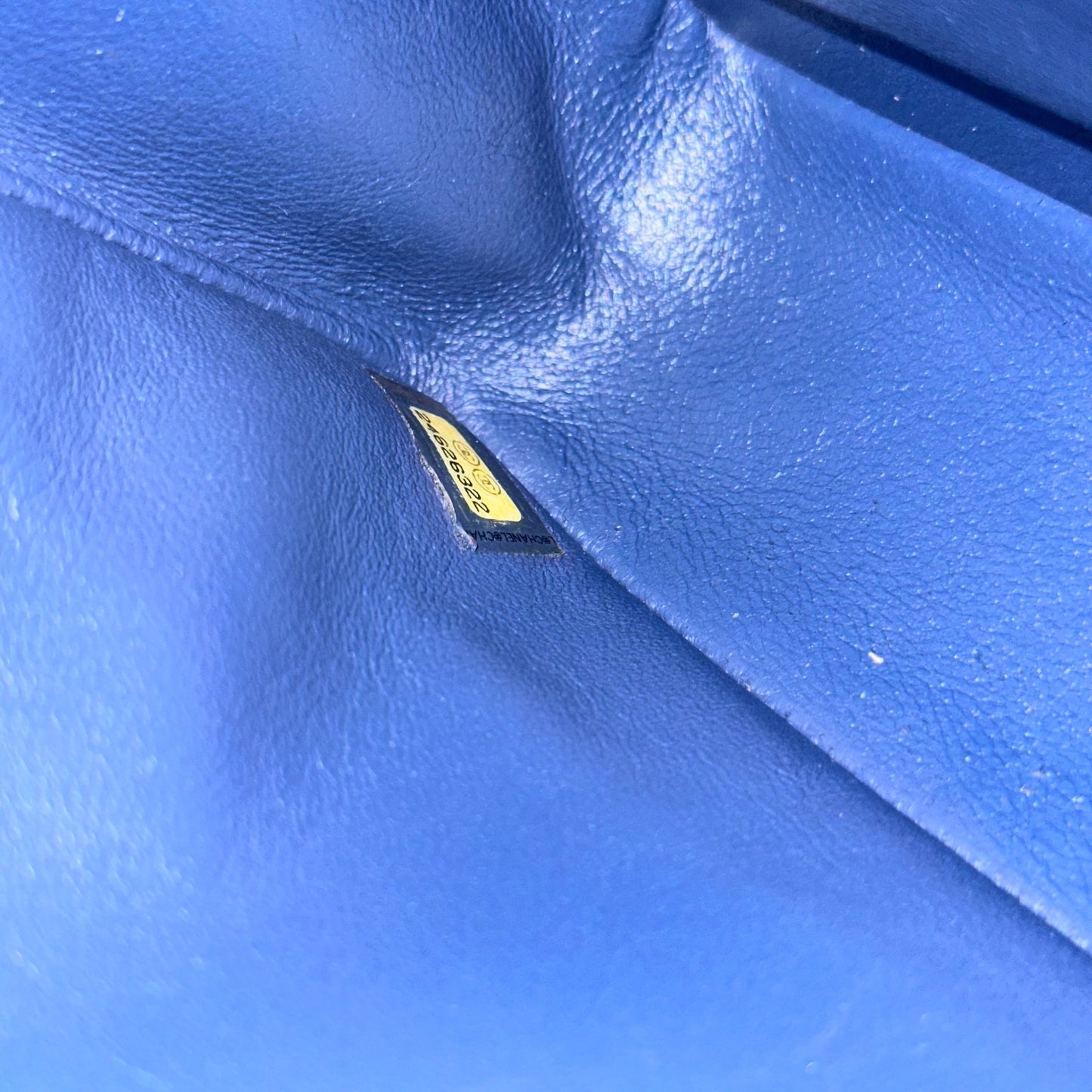 Caviar Double Flap Quilted Calfskin Dark Blue SHW No 24