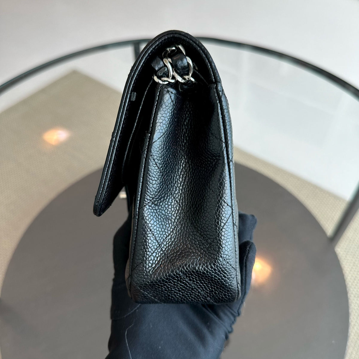 Caviar Quilted Calfskin Black SHW No 13