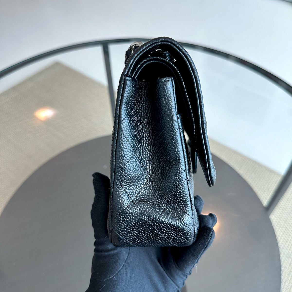 Caviar Quilted Calfskin Black SHW No 13