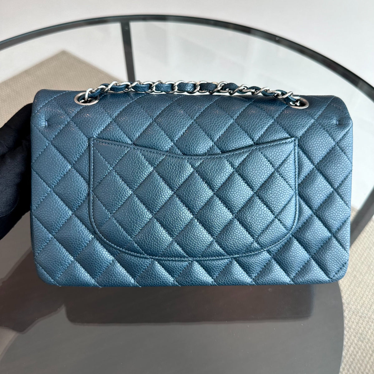 Caviar Quilted Dark Blue SHW No 20