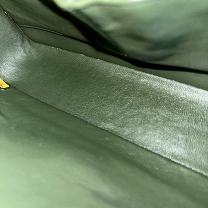 Caviar Quilted Dark Green SHW No 14