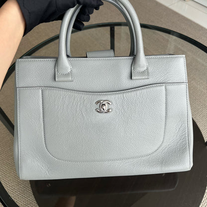 Caviar Neo Executive Tote Bag Grey Gray Silver Hardware Series 23
