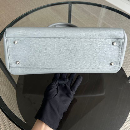 Caviar Neo Executive Tote Bag Grey Gray Silver Hardware Series 23