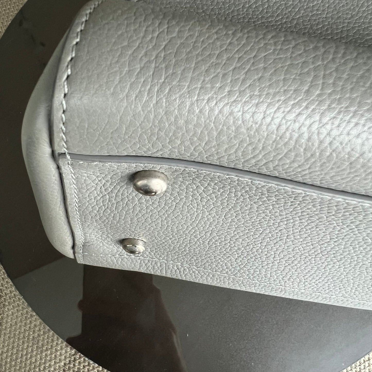 Caviar Neo Executive Tote Bag Grey Gray Silver Hardware Series 23