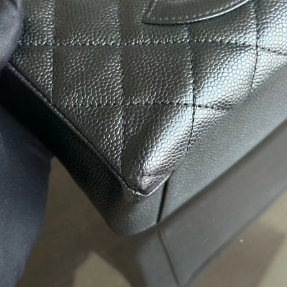 Caviar PST Petite Shopping Tote Black GHW No 8