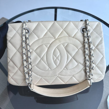 Caviar PTT Petite Timeless Calfskin Leather Beige SHW No 15
