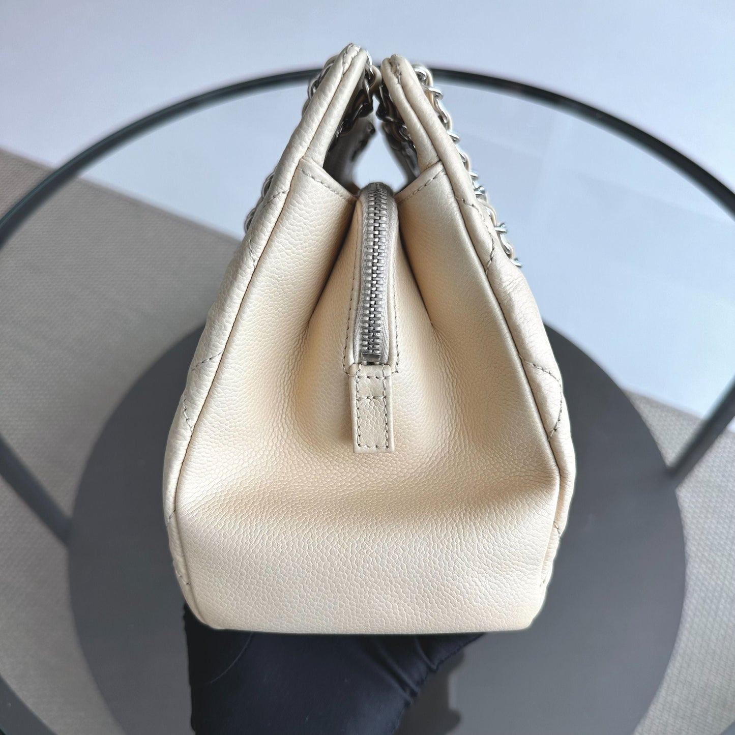 Caviar PTT Petite Timeless Calfskin Leather Beige SHW No 15