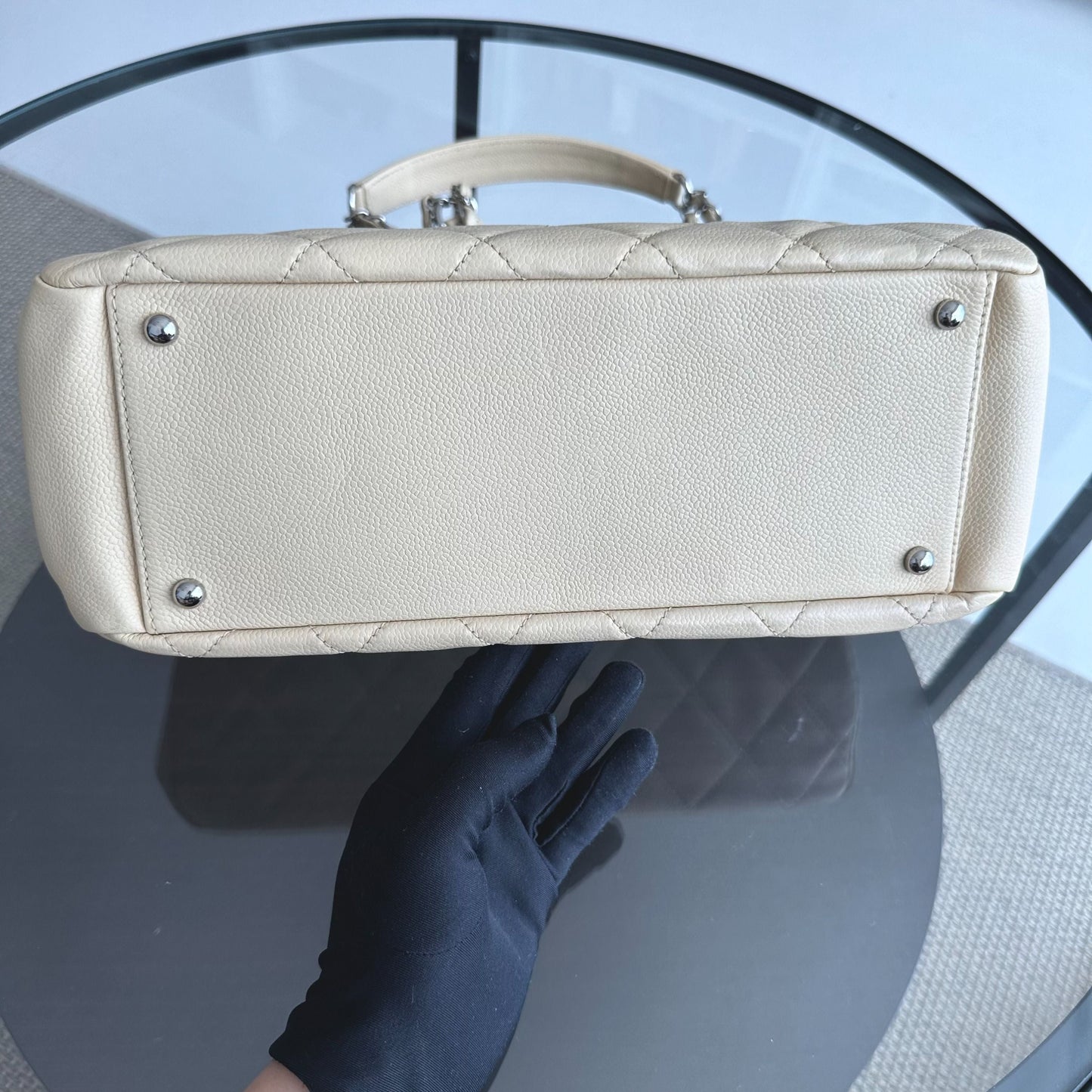 Caviar PTT Petite Timeless Calfskin Leather Beige SHW No 15
